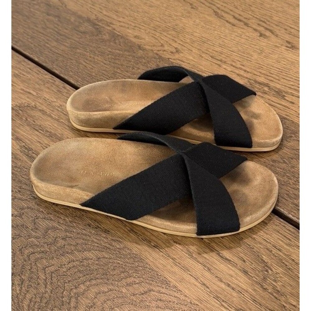 Jenni Kayne Cotton Crossover Slide Sandal Women’s Sz EU 38/US 7.5 Made In Italy
